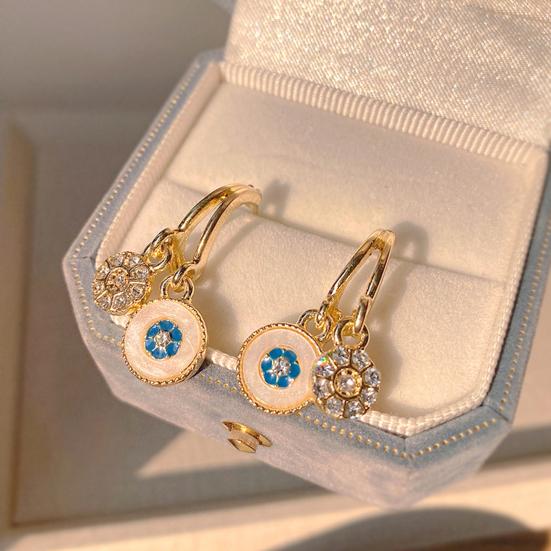 Pendientes "LuzCelia" – Nácar, Cristal & Oro 18k