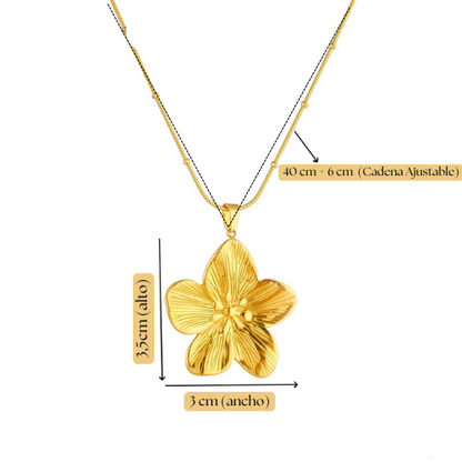 Collar PetaloDorado - Acero Inoxidable Premium & Baño de Oro