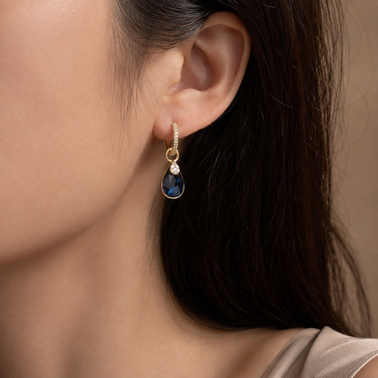 Pendientes “Gota Azul” – Cristales Brillantes