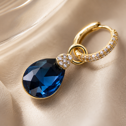 Pendientes “Gota Azul” – Cristales Brillantes