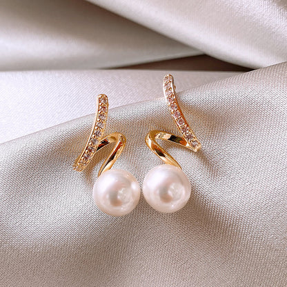 Pendientes "BrisaDorada" - Oro 18k y Perla