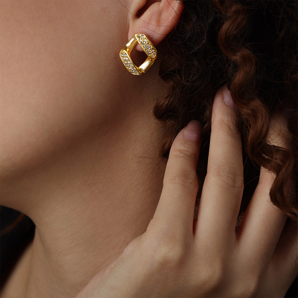 Pendientes Kova - Acero Inoxidable & Acabado Dorado