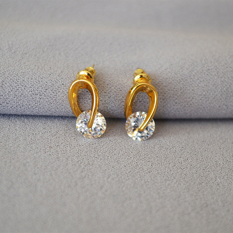 Pendientes Lazo Aura – Circonita Brillante