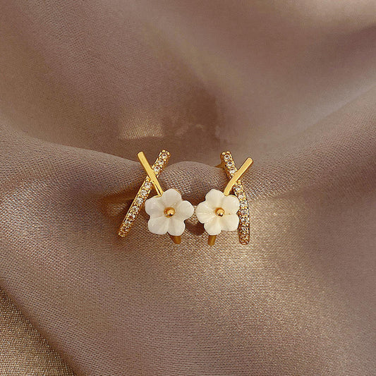 Pendientes "FloréLuxe" - Nácar & Oro 18K