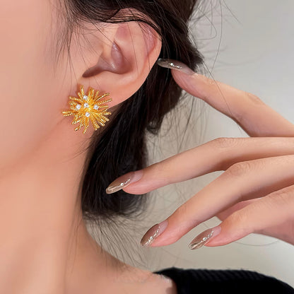 Pendientes "Noche Dorada" – Baño de Oro 18K & Circonia