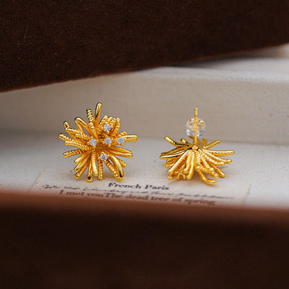 Pendientes "Noche Dorada" – Baño de Oro 18K & Circonia