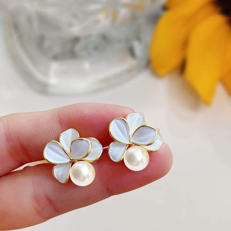 Pendientes "PerlaFlora" – Nácar & Oro 18K