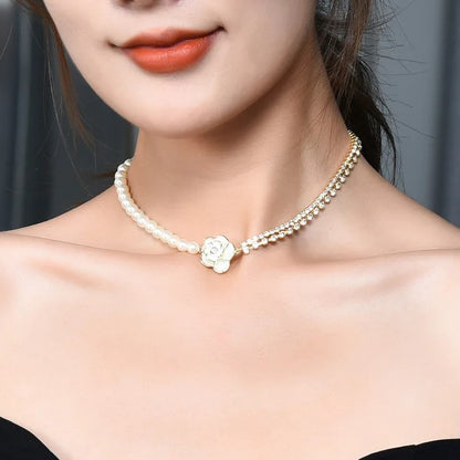 Collar “CameliaLuz” – Perlas & Circonia