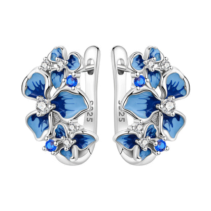 Pendientes “Flor de Zafiro” – Plata de Ley 925