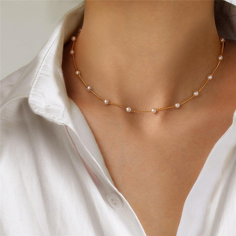 Collar “Aurea” – Perlas & Baño de Oro 18K