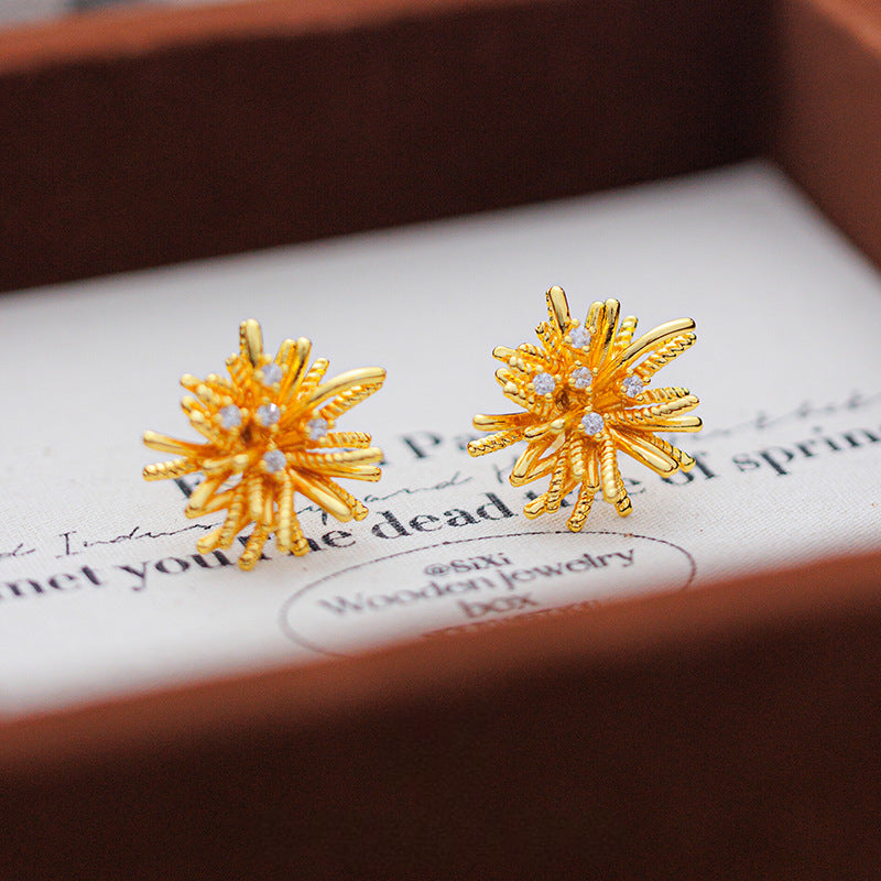 Pendientes "Noche Dorada" – Baño de Oro 18K & Circonia