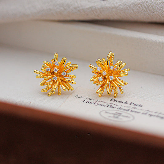 Pendientes "Noche Dorada" – Baño de Oro 18K & Circonia