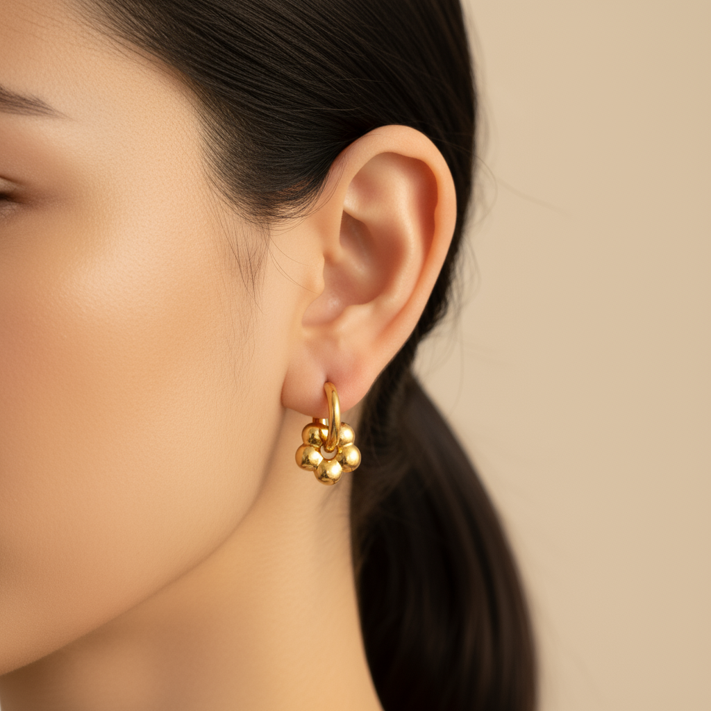 Pendientes “Nova Dorada” – Baño de Oro 18K