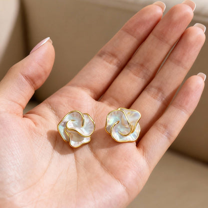Pendientes BlancaFlor – Baño de Oro