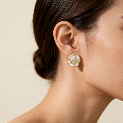Pendientes BlancaFlor – Baño de Oro