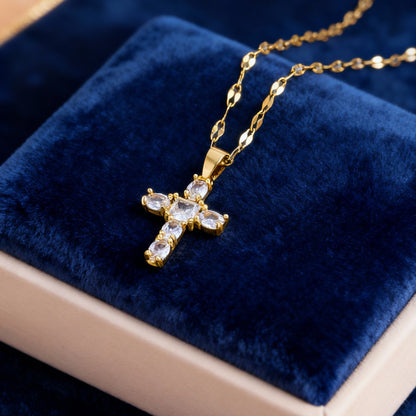 Collar “Luz Divina” – Baño de Oro 18K & Circonias