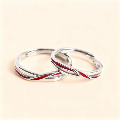 (2×1) Anillo "Vínculo Rojo" – Pack Pareja