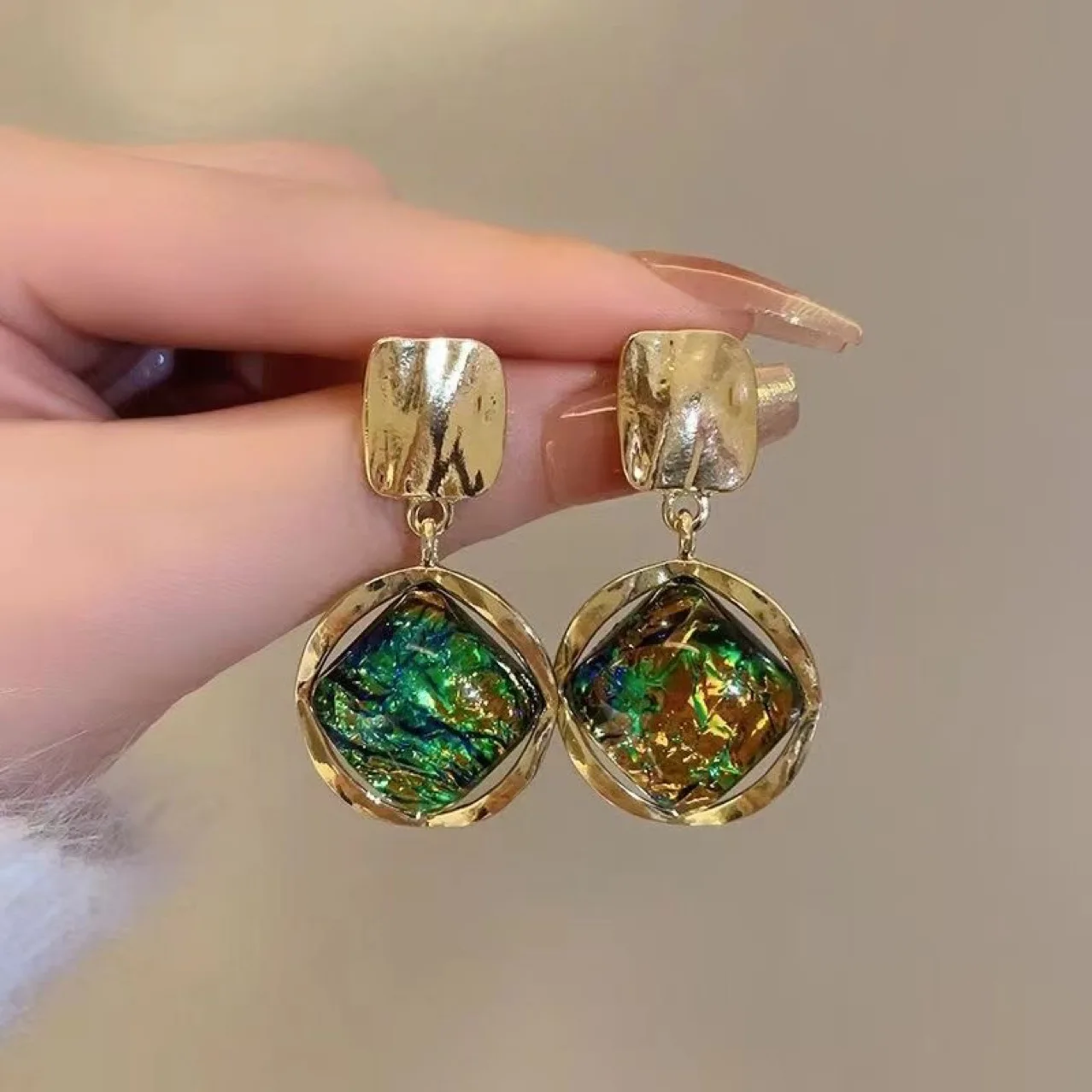 Pendientes NébulaLuz - Acero inoxidable & Oro 18K